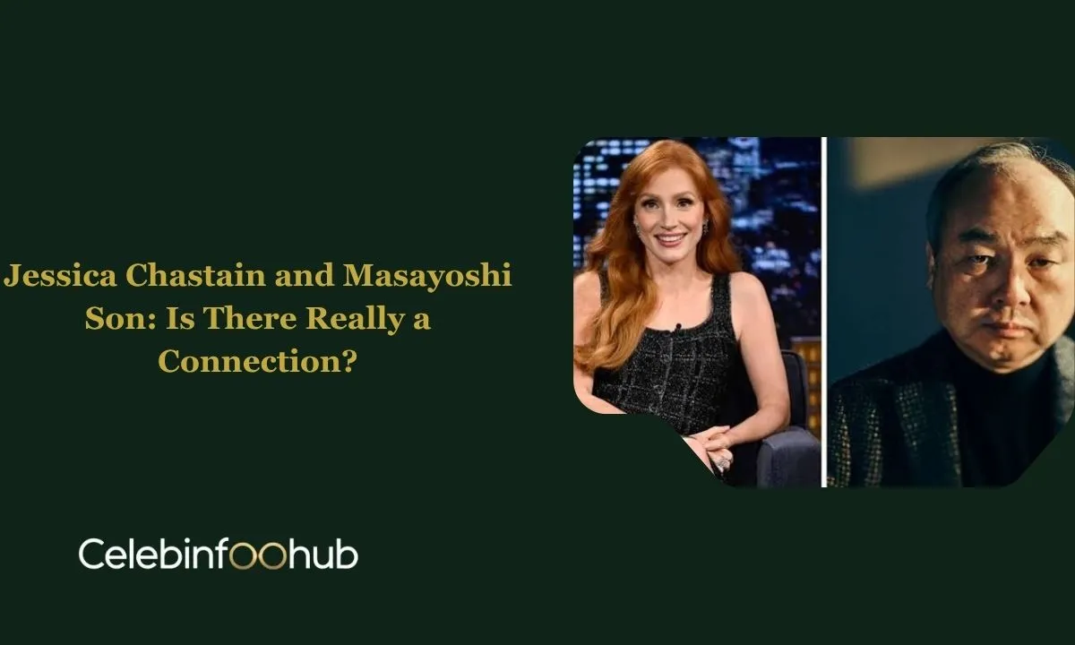 Jessica Chastain and Masayoshi Son